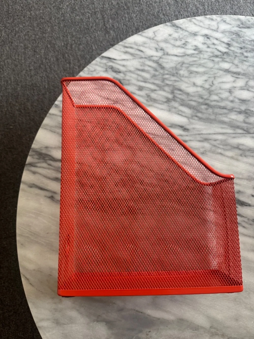 IKEA vintage orange dokument magazine holder